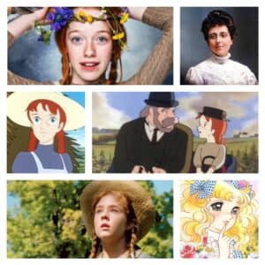 L.M.Montgomery y diferentes versiones de pantalla de Anne